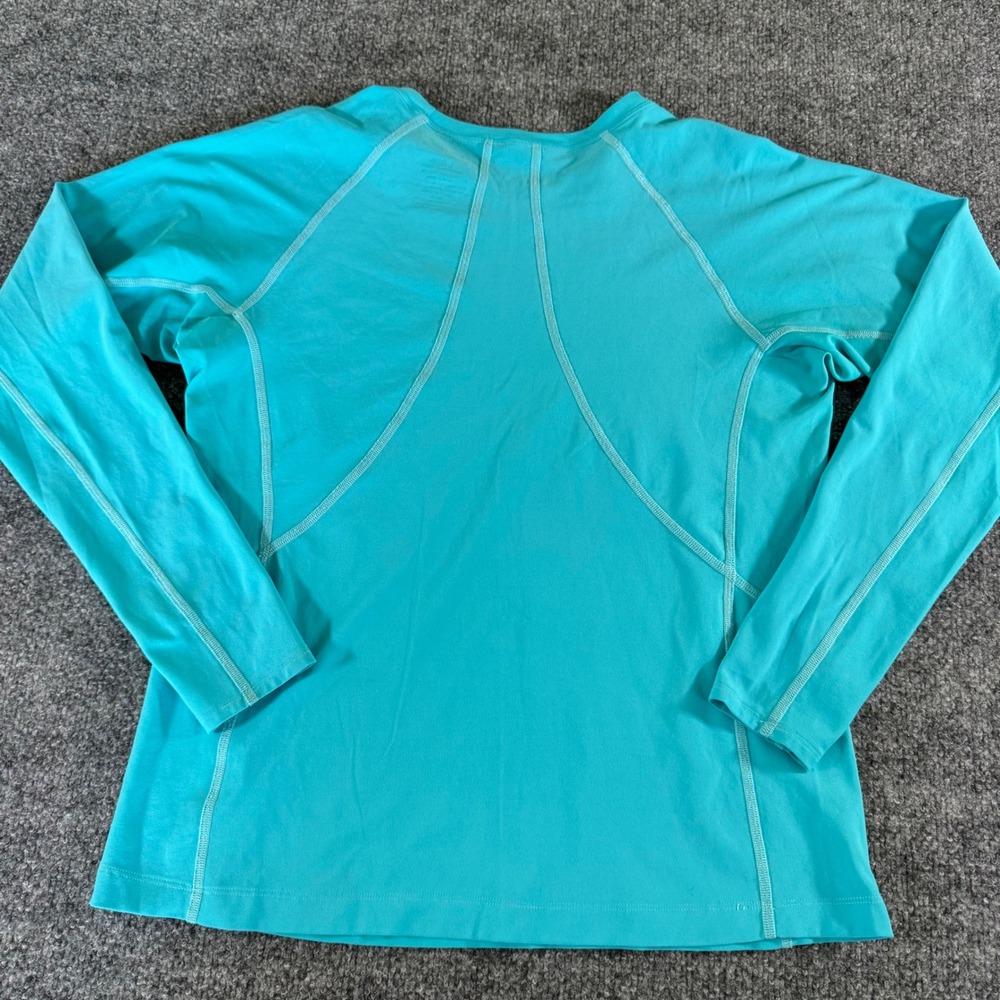 L.L. Bean Sun Shirt Women L Blue UPF 50+ Performance Polyester Active Top 280657 - Picture 2 of 7